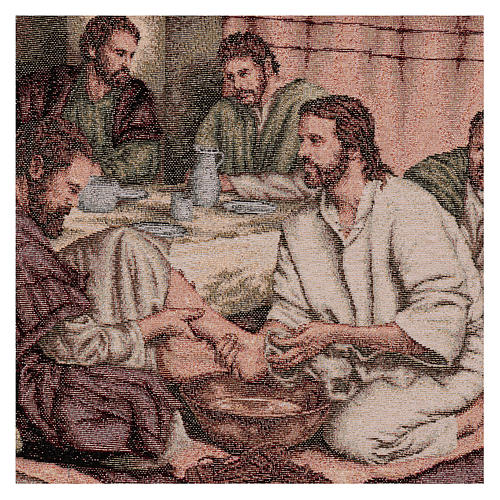 Foot washing tapestry 23x13" 2