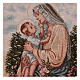Baby Jesus stroking Our Lady tapestry with frame and hooks 50x40 cm s2