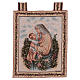Baby Jesus stroking Our Lady wall tapestry with loops 18.5x15.5" s1