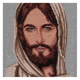 Jesus Face with hood tapestry 15x12"