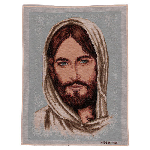 Jesus Face with hood tapestry 15x12" 1