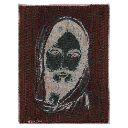 Jesus Face with hood tapestry 15x12" 3