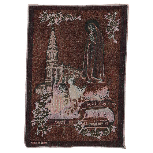 Our Lady of Fatima tapestry 16x12" 3