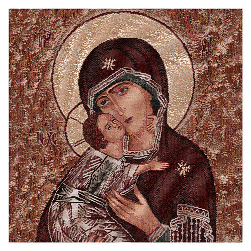 Our Lady of Vladimir tapestry with frame and hooks 50x40 cm 2