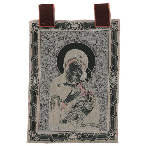 Our Lady of Vladimir tapestry with frame and hooks 50x40 cm 3