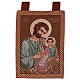 Saint Joseph tapestry in Byzantine style with frame and hooks 50x40 cm s1