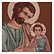 Saint Joseph tapestry in Byzantine style with frame and hooks 50x40 cm s2