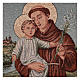 Saint Anthony of Padua with flowers tapestry with frame and hooks 50x40 cm s2