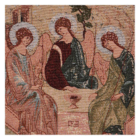 Holy Trinity by Rublev wall tapestry with loops 17.5x15.5"