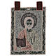 Christ Pantocrator wall tapestry with loops 20.5x15.5" s3