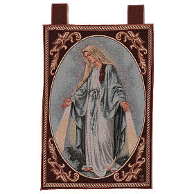 Our Lady of Mercy wall tapestry with loops 22.5x15.5"