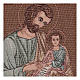 Saint Joseph whit baby Jesus tapestry in Byzantine style 14.5x12" s2