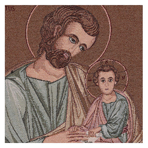 Saint Joseph whit baby Jesus tapestry 19.5x15.5" 2