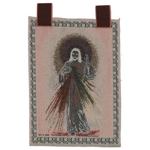 Wandteppich Barmherziger Jesus, mit Rahmen und Schlaufen 55x40 cm 3