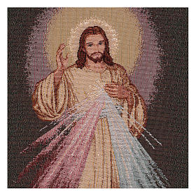 Tapeçaria Cristo Misericordioso moldura ganchos 55x40 cm