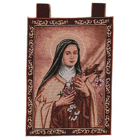Saint Teresa of Lisieux tapestry with frame and hooks 50x40 cm