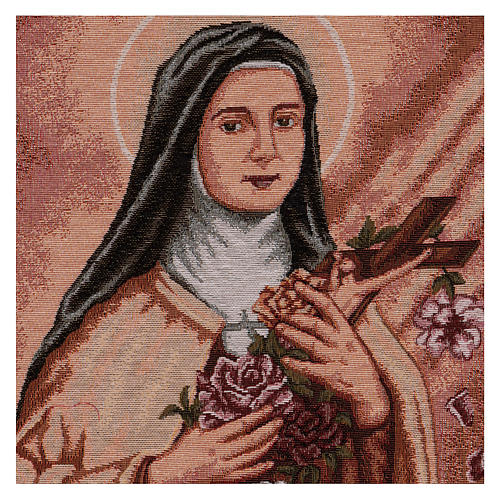 Saint Therese of Lisieux wall tapestry with loops 21x16" 2