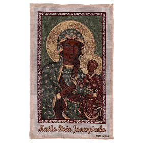 Arazzo Madonna Nera di Czestochowa oro 50x30 cm