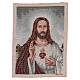 Tapiz Sagrado Corazón de Jesús con paisaje 40x30 cm s1