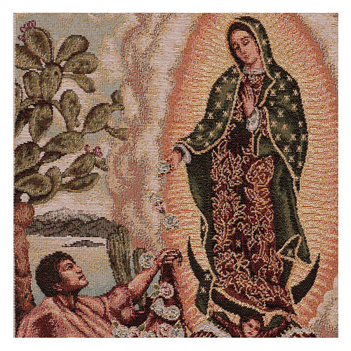 Juan Diego Guadalupe tapestry with golden background 40x30 cm 2