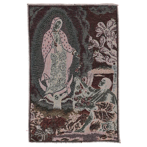 Juan Diego Guadalupe tapestry with golden background 40x30 cm 3