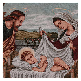 Holy Family tapestry 24.5x47"