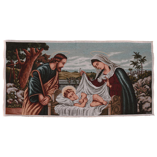 Holy Family tapestry 24.5x47" 1