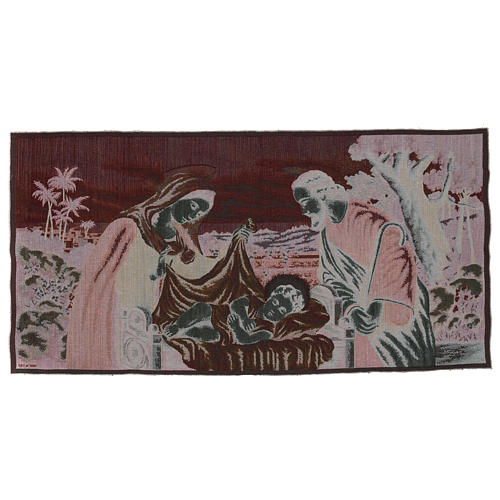 Holy Family tapestry 24.5x47" 3