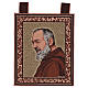 Tapisserie Padre Pio de profil cadre passants 45x40 cm s1