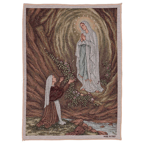 The Apparition of Lourdes tapestry 50x40 cm 1