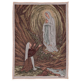 Our Lady apparition at Lourdes tapestry 20.5x16"