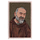 Wandteppich Pater Pio in Mönchskutte vor Goldgrund 40x30 cm s1