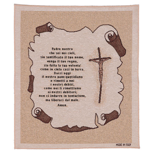 Wandteppich Gebet Padre Nostro 45x40 cm 1