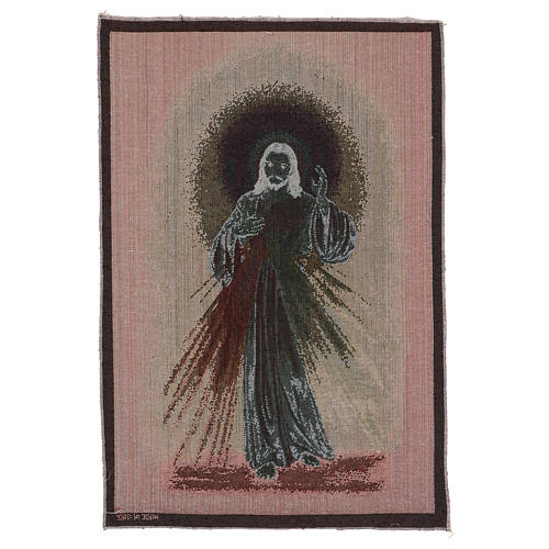 Wandteppich Barmherziger Jesus vor dunklem Hintergrund 60x40 cm 3