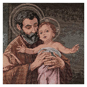 St Joseph and baby Jesus tapestry 19.5x15.5"