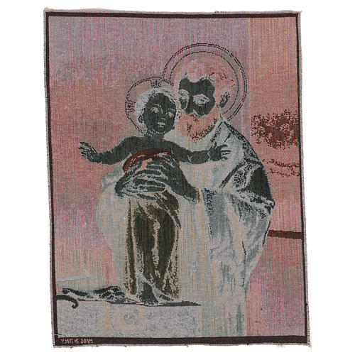 St Joseph and baby Jesus tapestry 19.5x15.5" 3