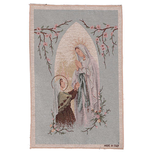 The Apparition of Lourdes in recess tapestry 50x30 cm 1