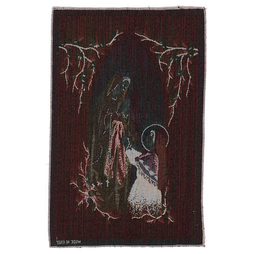 The Apparition of Lourdes in recess tapestry 50x30 cm 3