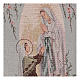 Apparition at Lourdes tapestry with light blue background 19x12" s2