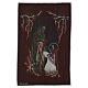 Apparition at Lourdes tapestry with light blue background 19x12" s3