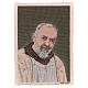 Wandteppich Pater Pio mit Stola vor Goldgrund 40x30 cm s1
