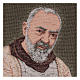 Wandteppich Pater Pio mit Stola vor Goldgrund 40x30 cm s2