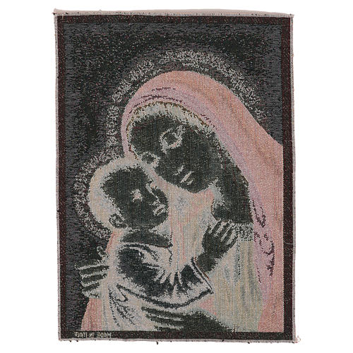 Wandteppich Madonna del Buon Consiglio vor Goldgrund 40x30 cm 3