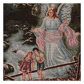 The Guardian Angel tapestry with golden background 40x30 cm
