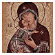 Wandteppich Gottesmutter von Wladimir vor Goldgrund 45x30 cm s2