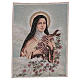 Saint Teresa of Lisieux tapestry with light blue background 50x40 cm s1
