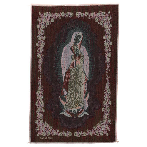 "OUR LADY of GUADALUPE Tapestry" Scrolled wood & Cross's  NEW in pkg MAGNIFICENT 