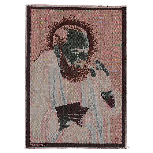 Wandteppich Pater Pio mit Briefen 40x30 cm 3