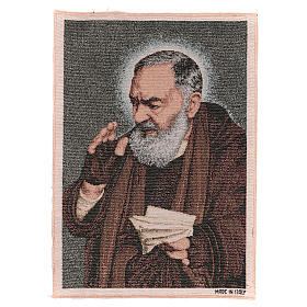 Saint Pio with letters tapestry 40x30 cm