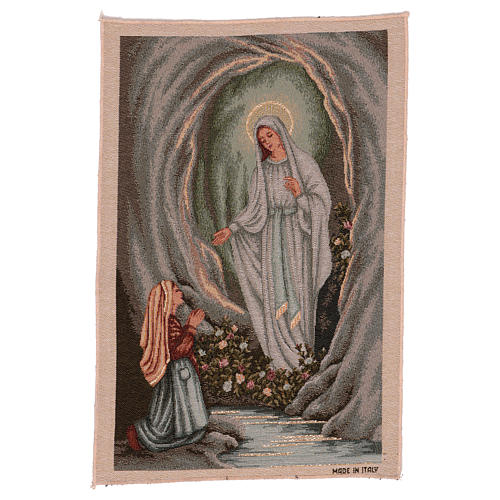 Tapisserie Apparition Lourdes 40x30 cm 1